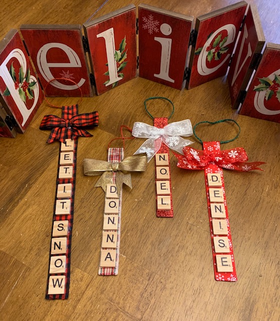 Scrabble Letters DIY Ornaments for Christmas - 